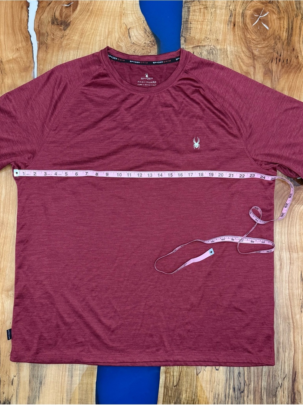 Spyder Swim Rash Guard Shirt XXL Red Heather UPF 30 Quick Dry Athletic Tee - Picture 2 of 11